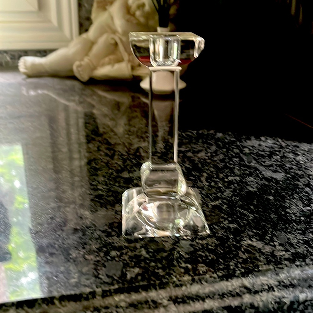 Crystal candlestick holder
